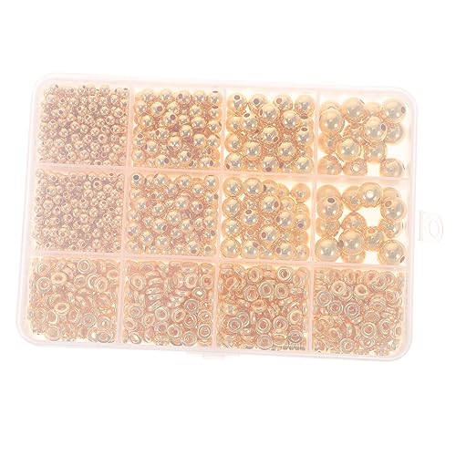 Anneome 1250pcs Goldene Perlen DIY Losse Kanken Bastelabstandshalter Perlen Schmuck Basteln Lassen von Anneome