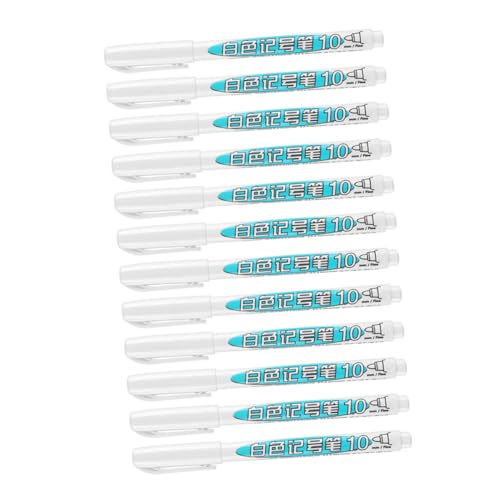 Anneome 12St weißer Markierungsstift weißer Acrylstift Reparaturmarker weißen Stift Farbmarkierungsstifte graffiti marker glasmalstift wasserfeste Lackmarker Kunststoff-Farbmarker Plastik von Anneome