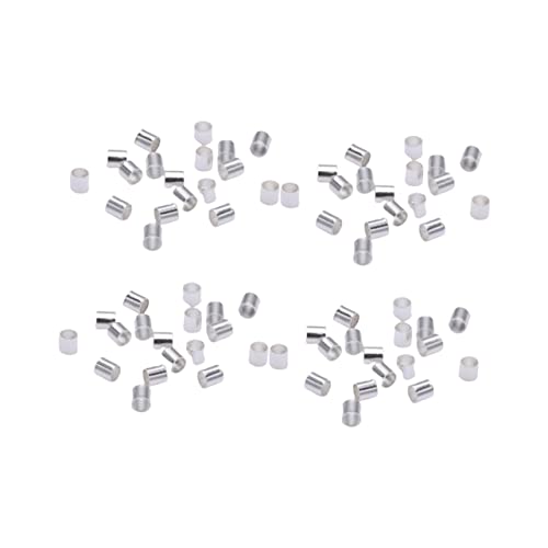 Anneome 1500 Stk Kupferperlen schmuckherstellung schmuck machen Schmuckdesign Kupferrohr beads for jewellery making Halskette Perle Dekoration Schmuckperlen Zubehör Quetschperlen Silver von Anneome