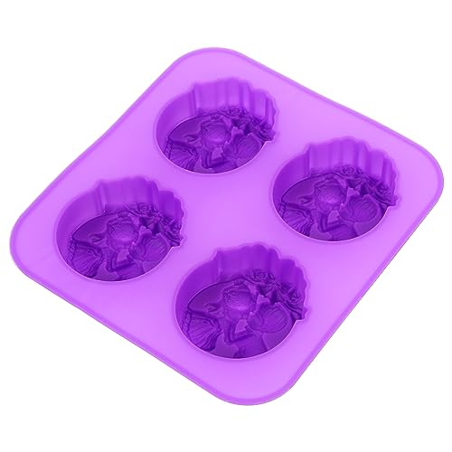 Anneome 1stk Handgemachte Seifenform Kuchen Verzieren Schokoriegel Form Schalenform Eiswürfel Selber Machen Diy-kerzenformen Handgemachte Schokoladenform Kuchenform Violett Kieselgel von Anneome