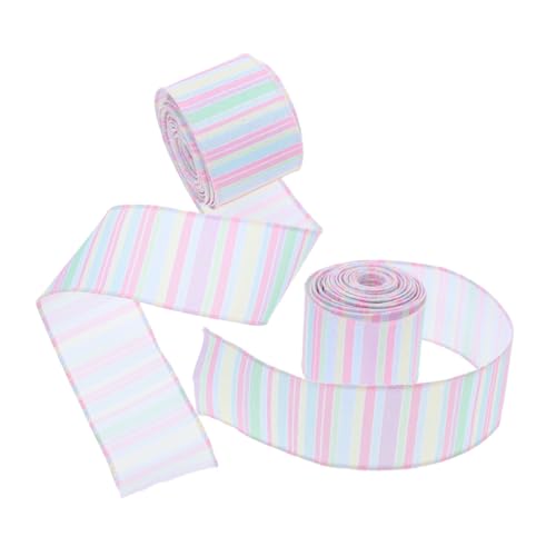 Anneome 2 Rollen Stoffband Mit Ostermotiv 5 Cm Breit Band Mit Drahtrand Gestreiftes Band Bastel Und Verpackungsband Zum Basteln Von Weihnachtsdekorationen von Anneome