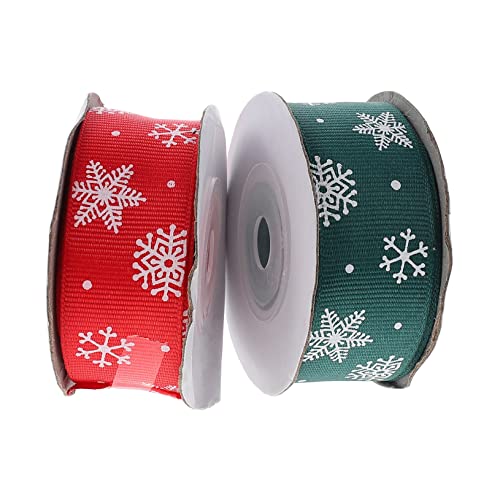 Anneome 2 Rollen Weihnachtsband Geschenkverpackungsbänder Weihnachts-diy-band Verpackungsband Feiertagssatinband Zartes Wickelband Weihnachtsbaumband Spitzenband Geschenkbänder Polyester von Anneome