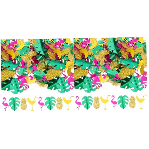 Anneome 2 Stück 1 hawaiianisches Konfetti Ananas Konfetti Luau-Tischstreuung Aloha-Partygeschenke hochzeitsdekoration hochzeits dekoration Konfetti glänzt Hochzeitskonfetti Plastik von Anneome