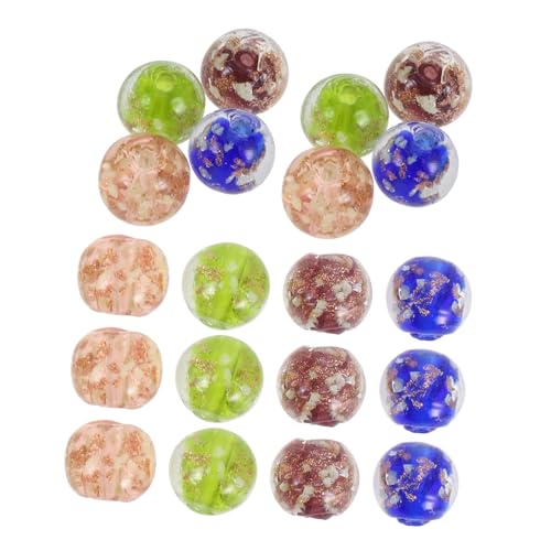 Anneome 20 Stück Fluoreszierende 10 Mm Glasperlen Mit Großem Loch Runde Charms Gemischten Farben Für DIY Schmuckherstellung Ideal Für Armbänder Und Halsketten von Anneome