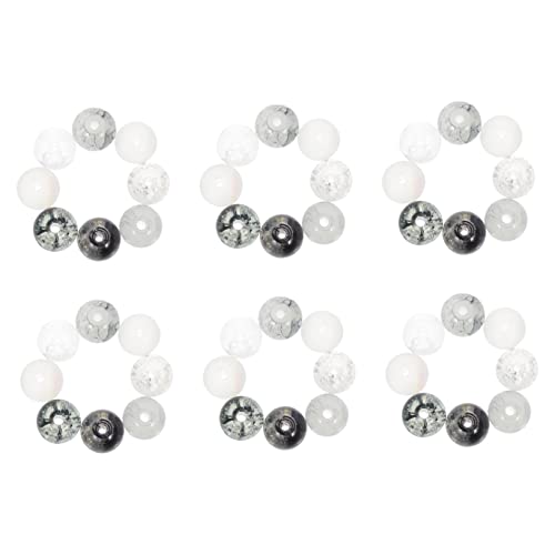 Anneome 200st Popping-perlen Aus Glas Charms-perlen Ohrring-lampwork-perlen Große Freundschaftsarmbänder Bulk-schmuck Freundschaftskette Backlackierte Crackle-perlen Abstandsperle Black von Anneome