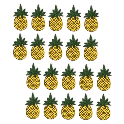 Anneome 20St Ananas -Stickerei Wärmepolster-Anti-Scenen-Handschuhe Abzeichen Ananas Patch Patch Ananas Tüte Ananas Mini-Handschuhe Ananaseisen auf Patch Stoffflicken für Kleidung Stickgarn von Anneome