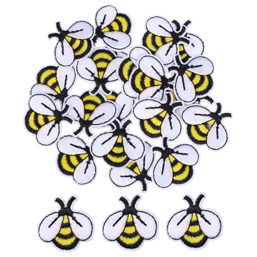 Anneome 20St Biene bestickter Stoffaufnäher Insektenflecken süßer Aufnäher DIY Bastelapplikation Patches nähen Bienen bestickter Aufnäher bügel jeans patches Stickaufkleber Bienenpflaster von Anneome