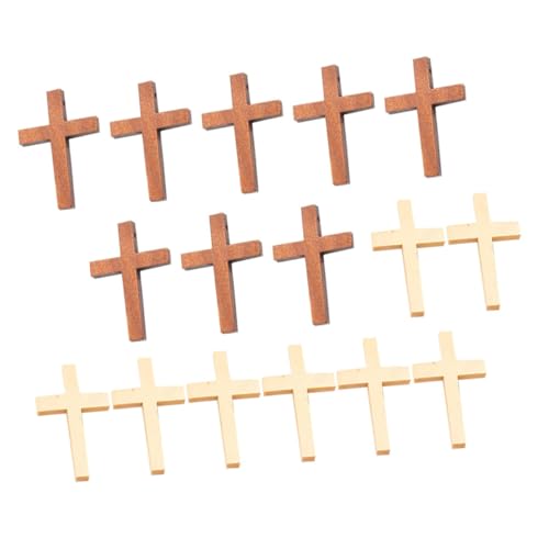 Anneome 20pcs DIY Holz Kreuz Handwerk Anhänger Kleine Holz DIY Kreuz (weiß) von Anneome