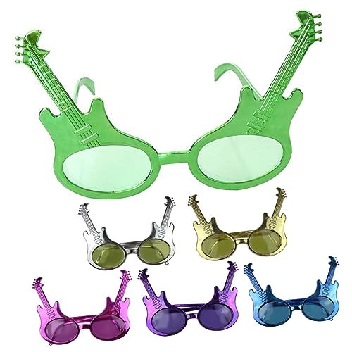 Anneome 24 Stk Gitarrenbrille Modische Brille Partyzubehör Dekorative Partygläser Partybrille Festivalbrille Flamme Gläser Brillen Für Das Festival Lustige Party-sonnenbrille Glühen Pvc von Anneome