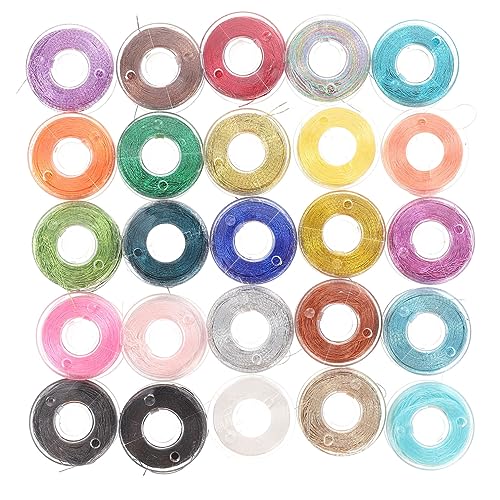 Anneome 25 Stk Stickgarn Bunter Nähfaden Kreuzfäden Nähgarn Bastelzubehör Zum Nähen Diy-thread Polyester von Anneome