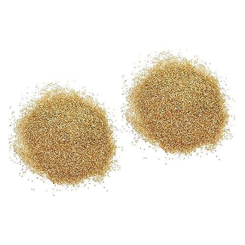 Anneome 2St Bastel material metallische Mini-Chips klobiger Glitzer glitzernder metallischer Chip scrabbook scrabook decor einmachgläser Kunsthandwerk Glas metallische Glassplitter Golden von Anneome