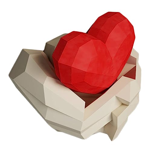 Anneome 3D Papiermodell Romantisches 3D Origami Papier Wandbehang Anhänger Herstellungszubehör DIY Armaturen Handgriff Herzförmiges Origami Papier DIY Zubehör Kinderspielzeug von Anneome