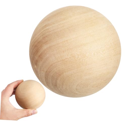 Anneome 3St 9 cm runde Kugel 20cmHolz Hartholz Kugeln aus Buchenholz runde Bastelbälle Tischdekoration bowls schüsseln jucarii pentru copii spielwaren toy Holzkugel Bastelball hölzern von Anneome