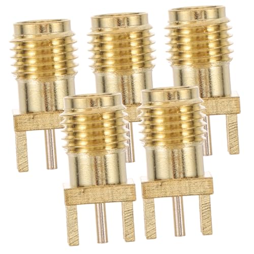 Anneome 5 Stück SMA Stecker PCB Randmontage Lötadapter Hochfrequenz Koax Stecker Koaxial Adapter Für Antenneneinsätze Ideal Für HF Anwendungen Und Verbindungstechnik von Anneome