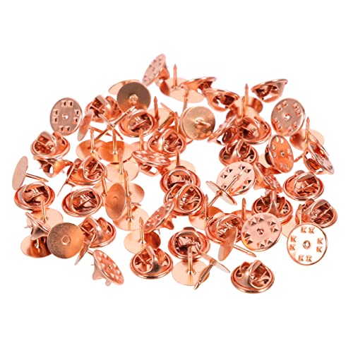 Anneome 50 Sets Von Verriegelungs Pin Rückseiten Für Anstecker Broschen Krawattennadeln Embleme Rosé Mit Flachkopf Nadeln Hochwertige Pin Backings Für Kreative von Anneome