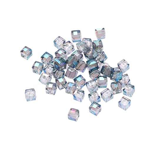 Anneome 50 Stück quadratische Perlen Kristallperlen bunte Perlenkette farbige Perlen Lose Perlenkette Farbperlen beads for bracelets beads for jewellery Schmuckdesign Schmuckzubehör Perlen von Anneome