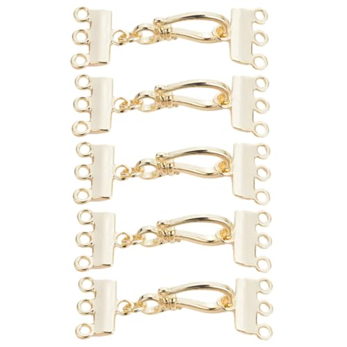 Anneome 5st Schmuckzubehör Mehrschichtiger Halskettenverschluss Mehrere Halsketten Kettenverbinder Für Mehrere Ketten Kettenhalsketten Schmuck Stecker Bettelarmband Kupfer Golden von Anneome