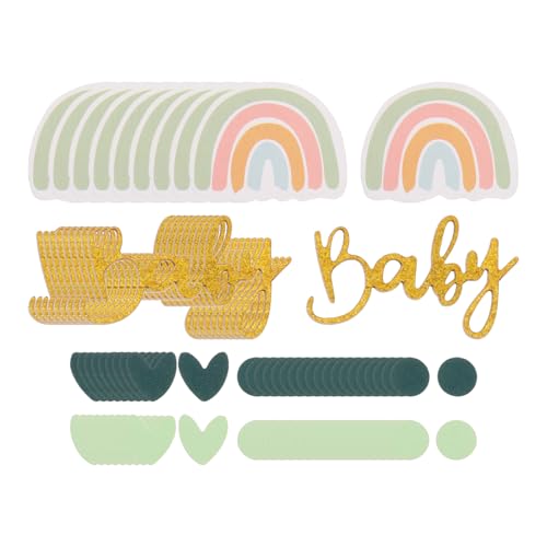 Anneome 60 Stück Goldene Baby-konfetti, Glitzernde Buchstaben, Baby-Papier-konfetti, Partytisch-streuer, Goldfolieniertes Konfetti Für Babyparty, Geschlecht Offenbaren, Party-Dekoration von Anneome