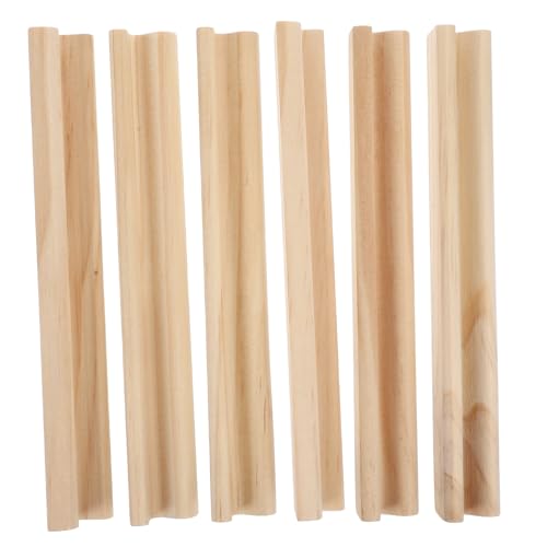 Anneome 6Pcs Domino Fliesenhalter Holzkartenhalter Englische Buchstaben Basis Basis Basis Ständer Holz Domino Racks Für Mexikanische Zug Andere Brettspiele von Anneome