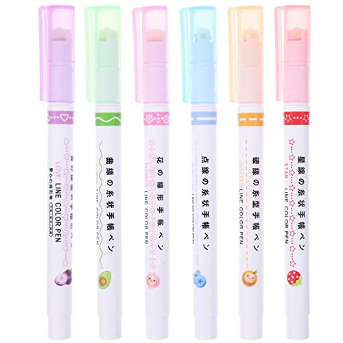 Anneome 6st Umrissmarkierung Farbstift Für Den Haushalt Textmarker Stift Permanent-marker Farbmarker Markadoren Markierung Ziehen Konturstift Multifunktions-lackmarker Plastik von Anneome