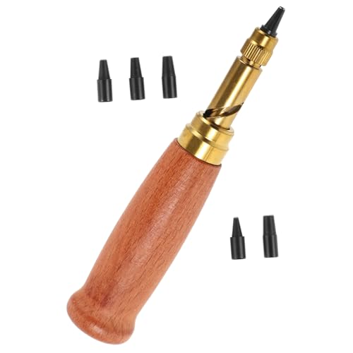 Anneome 7 Teiliges Set Aus Edelstahl Hohloch Stanzwerkzeugen Für DIY Lederlocher Für Gürtel Handwerkliche Stempel Und Druckwerkzeuge Holzgriff Vielseitig Einsetzbar von Anneome