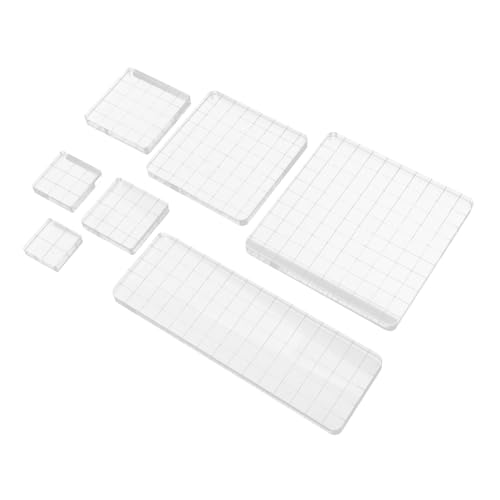 Anneome 7 Teiliges Stempelblock Set Transparente Stempelunterlage Für DIY Bastelprojekte Geeignet Für Scrapbooking Kartenherstellung Und Kreative Handarbeiten von Anneome