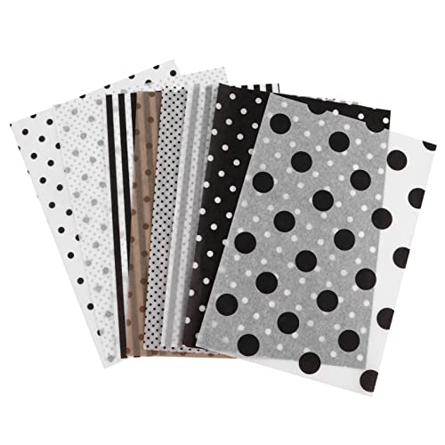 Anneome 80 Blatt schwarzes und weißes Geschenkpapier gepunktetes Seidenpapier Kopierpapier scrapbook paper Packpapier Weihnachtsseidenpapier hauchdünnes Geschenkpapier Papierverpackungen von Anneome