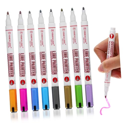 Anneome 8er Set Glitzer Marker Metallic Marker Für Glitzer Stifte Zum Basteln Und Scrapbooking Kreativmarker Für Kunstprojekte Und DIY Aktivitäten von Anneome