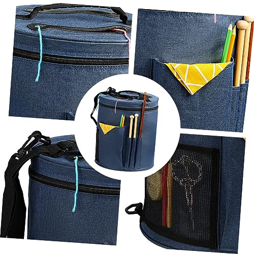 Anneome Aufbewahrungstasche Aus Wolle Gehäkelte Tasche Werkzeugtasche Beste Stricktasche Gestrickte Tragetasche Stricknadelzubehör Wollgarn-organizer Stricknadeltasche Strick Tragetasche von Anneome