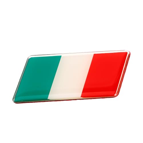 Anneome Flaggenaufkleber für Fahrzeuge Italienische Flagge Autoaufkleber Aus Aluminiumlegierung und Epoxidharz Einfach Anzubringen und Lichtbeständig von Anneome