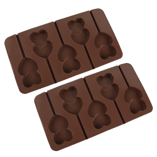 Anneome Herzform Backform Für DIY Schokolade Lollipop Form Mold Tray Für Eisbonbons Und üßigkeiten Flexible Gießform Für Kreative Backideen von Anneome