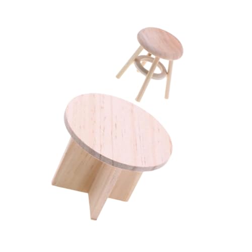 Anneome Miniatur Holz Möbel Set Unbehandelter Runder Hocker und Tisch Puppenhaus Zubehör Klassische Mini Hausmöbel für Kleine Räume Elegantes Rundes Design Vielseitig Einsetzbar Anneome Miniatur Holz Möbel Set Unbehandelter Runder Hocker und Tisch Puppenhaus Zubehör Klassische Mini Hausmöbel für Kleine Räume Elegantes Rundes Design Vielseitig Einsetzbar von Anneome
