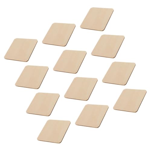 Anneome Quadrat Holzplatten Unbehandelte Holzstücke Für DIY Bastelarbeiten Malen Kunsthandwerk Modellbau Dekoration Holzplatten Zum Bemalen Und Beizen von Anneome