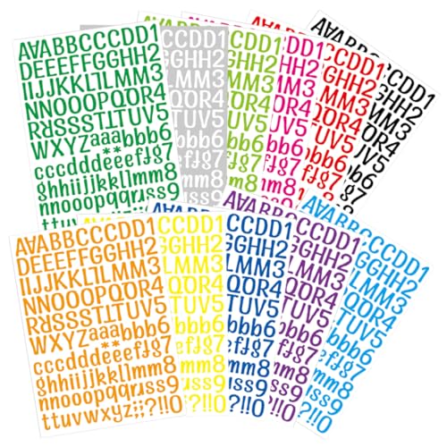 Anneome Selbstklebende Buchstaben Und Zahlen Aufkleber Bunte Alphabet Sticker Für DIY Projekte Grußkarten Fensterdekoration Wasserfeste Sticker Für Kreative Bastelideen von Anneome