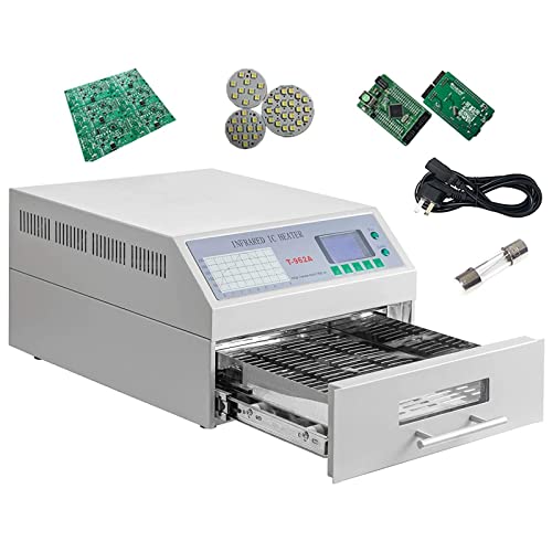 Desktop-Reflow-Ofen 1500 W T962A Automatische Reflow-Lötmaschine 300 X 320 Mm Professionelle Infrarot-Heizlötstation Mit Heißluftzirkulation Für PCB-SMT-Lötprüfung von Annuod