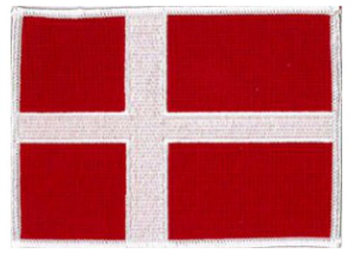 Denmark Flag Embroidered Patch 12cm X 9cm (4 3/4 X 3 1/2) by Another Quality product from Klicnow von Another Quality product from Klicnow