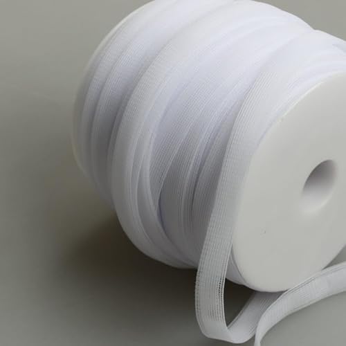 Doppelt gefaltetes Netzband, 45 m, Premium-Polyester-Stoffband für BH, DIY & Herstellung, Nähzubehör, Hochzeit, handgefertigte Kleidung (Perlweiß) von Anrookie