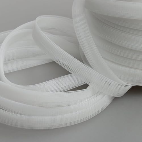 Doppelt gefaltetes Netzband, 45 m, Premium-Polyester-Stoffband für BHs, DIY & Herstellung, Nähzubehör, Hochzeit, handgefertigte Kleidung (gebrochenes Weiß) von Anrookie