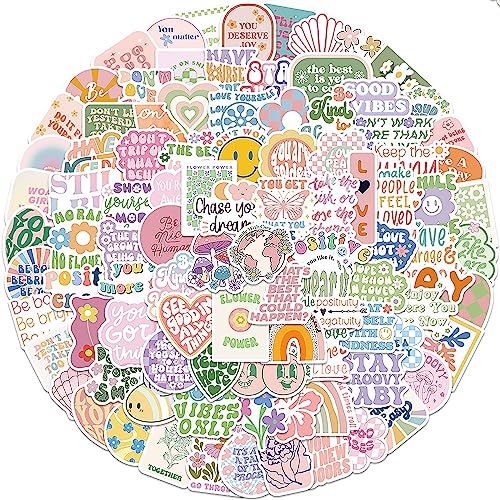 Anseom Inspirierende Aufkleber 100 Stück Bunte Spruchaufkleber Motivierende Aufkleber Positivitäts Zitat Aufkleber Aesthetic Sticker Decals Wasserdicht Vinyl Stickers von Anseom