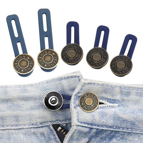 Ansodo 10 Stück Knopfverlängerung Für Hosen,Hosen-Knopfverlängerungen,Hosenbunderweiterung,Für Jeans, Hose, Anzughose, Rock, Hosenerweiterung Schwangerschaft von Ansodo