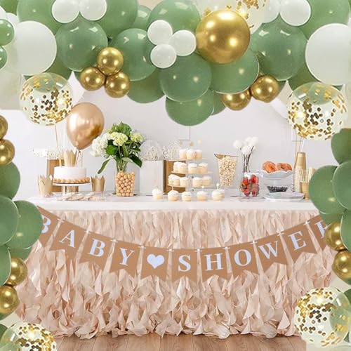 Ansodo 35 Stück Baby Shower Banner Set mit Luftballons und Band für Innen- und Außendekoration – Ideal für Babyparty und Geburtstagsfeiern teiliges Babyparty-Dekorationen,Ballon Band Seil von Ansodo