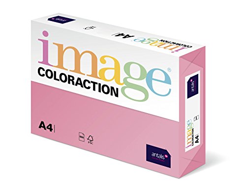 Image Coloraction Coral - farbiges Kopierpapier - DIN A4, 210 x 297 mm, 120 g/m² - buntes, holzfreies Druckerpapier für Kopierer - 250 Blatt - Rosa von Image Coloraction