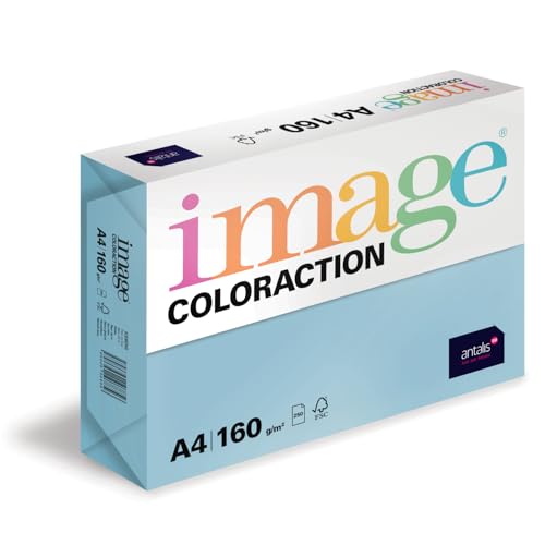 Image Coloraction Iceberg - farbiges Kopierpapier - DIN A4, 210 x 297 mm, 160 g/m² - buntes, holzfreies Druckerpapier für Kopierer - 250 Blatt - Eisblau von IMAGE