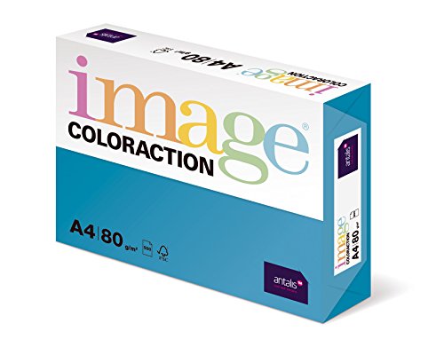 Image Coloraction Lisbon - farbiges Kopierpapier - DIN A4, 210 x 297 mm, 80 g/m² - buntes, holzfreies Druckerpapier für Kopierer - 500 Blatt - Königsblau von IMAGE