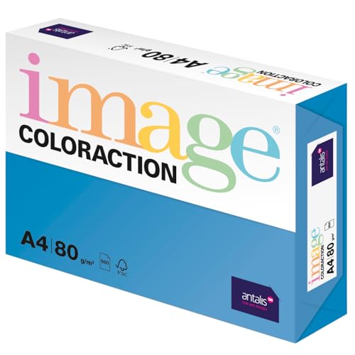 Image Coloraction Malta - farbiges Kopierpapier - DIN A4, 210 x 297 mm, 80 g/m² - buntes, holzfreies Druckerpapier für Kopierer - 500 Blatt - Fliederblau von IMAGE