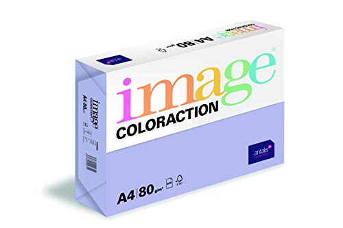 Image Coloraction Tundra - farbiges Kopierpapier - DIN A4, 210 x 297 mm, 80 g/m² - buntes, holzfreies Druckerpapier für Kopierer - 500 Blatt - Lavendel von IMAGE