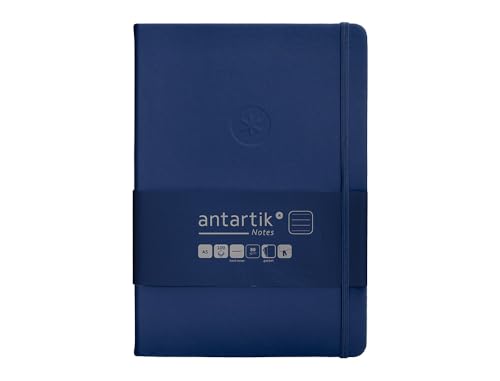 Antartik Notizbuch mit Gummiband, Hardcover, A5 Blatt, liniert, Marineblau, 100 Blatt, 80 g, FSC. von Antartik