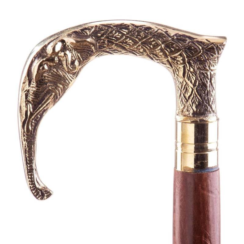 Detachable Elephant Walking Stick Made Of Precious Wood With Brass Handle von AntiquaVinux