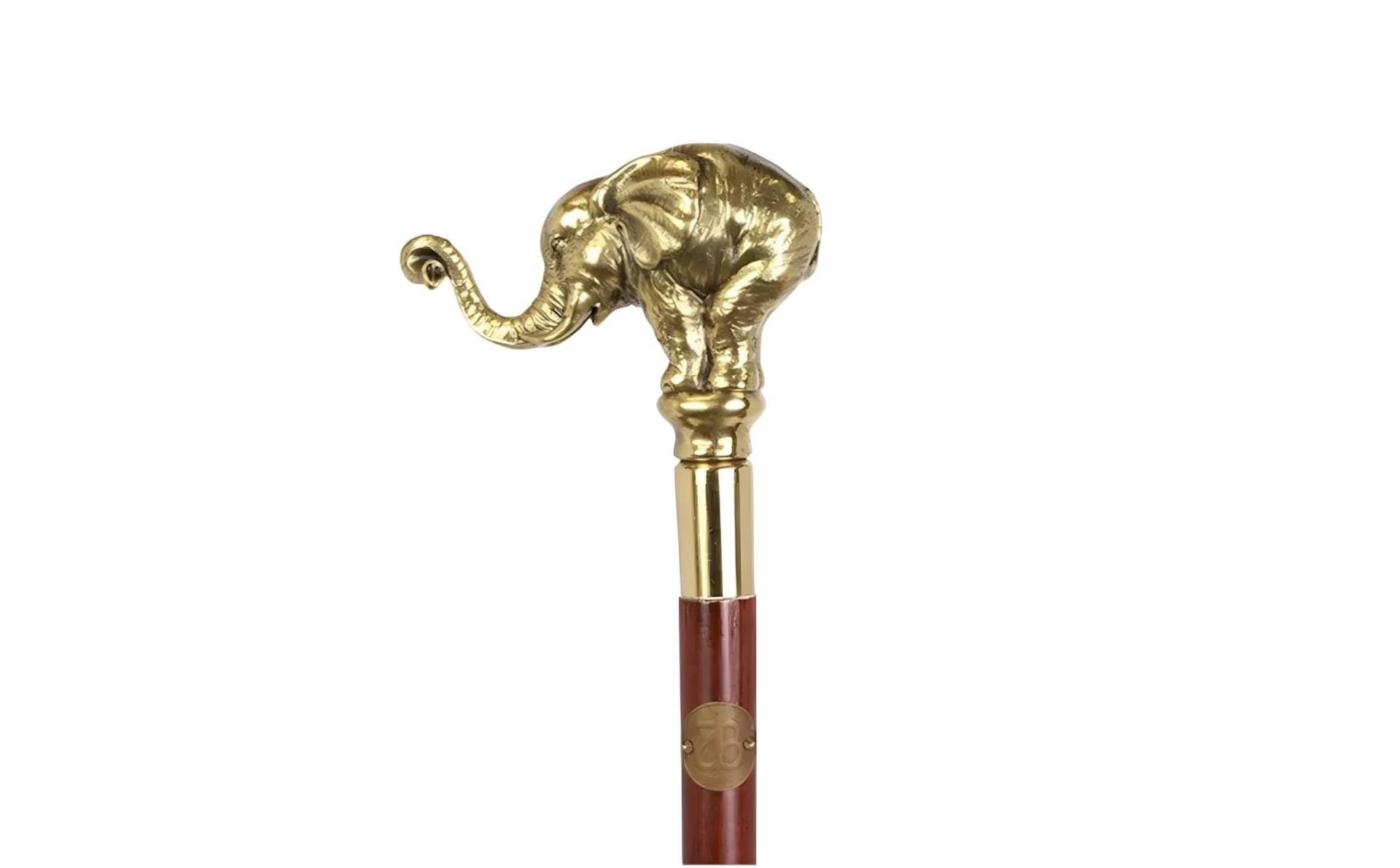 Unique Walking Stick With Bronze Elephant Handle - Exclusive Gift For Men von AntiquaVinux