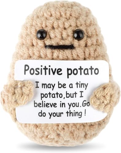 Antrect Positive Potato Pocket Hug Positive Kartoffel Puppe Glücksbringer Kreative Strickwolle Puppe Geschenke für Geburtstage, Weihnachtstag, Valentinstag und Verschiedene Feiertage von Antrect